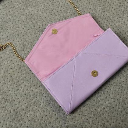 Pink & Blue Envilop Bag Purse With..
